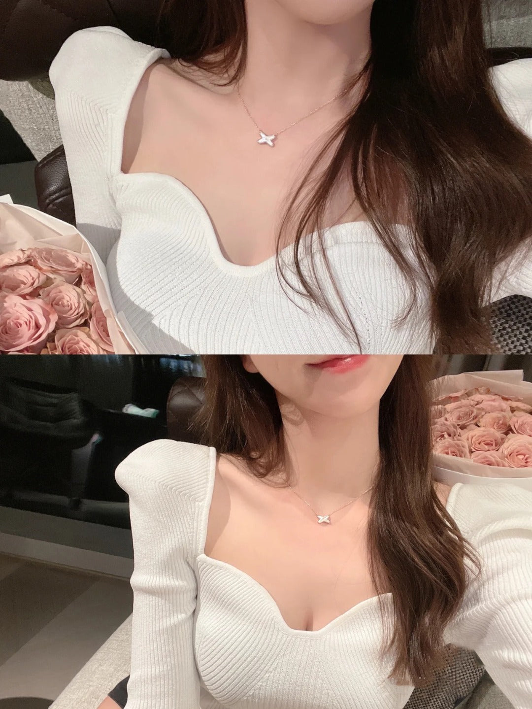 [Avelora]JEUX DE NECKLACE 1 DIAMOND
