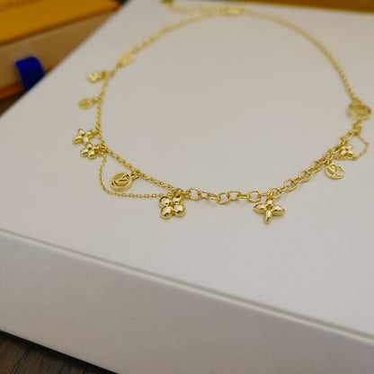 [Avelora]BLOOMING SUPPLE NECKLACE BRASS