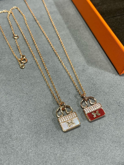 [Avelora]H CIRCE MOISSANITE PENDANT NECKLACE GOLD
