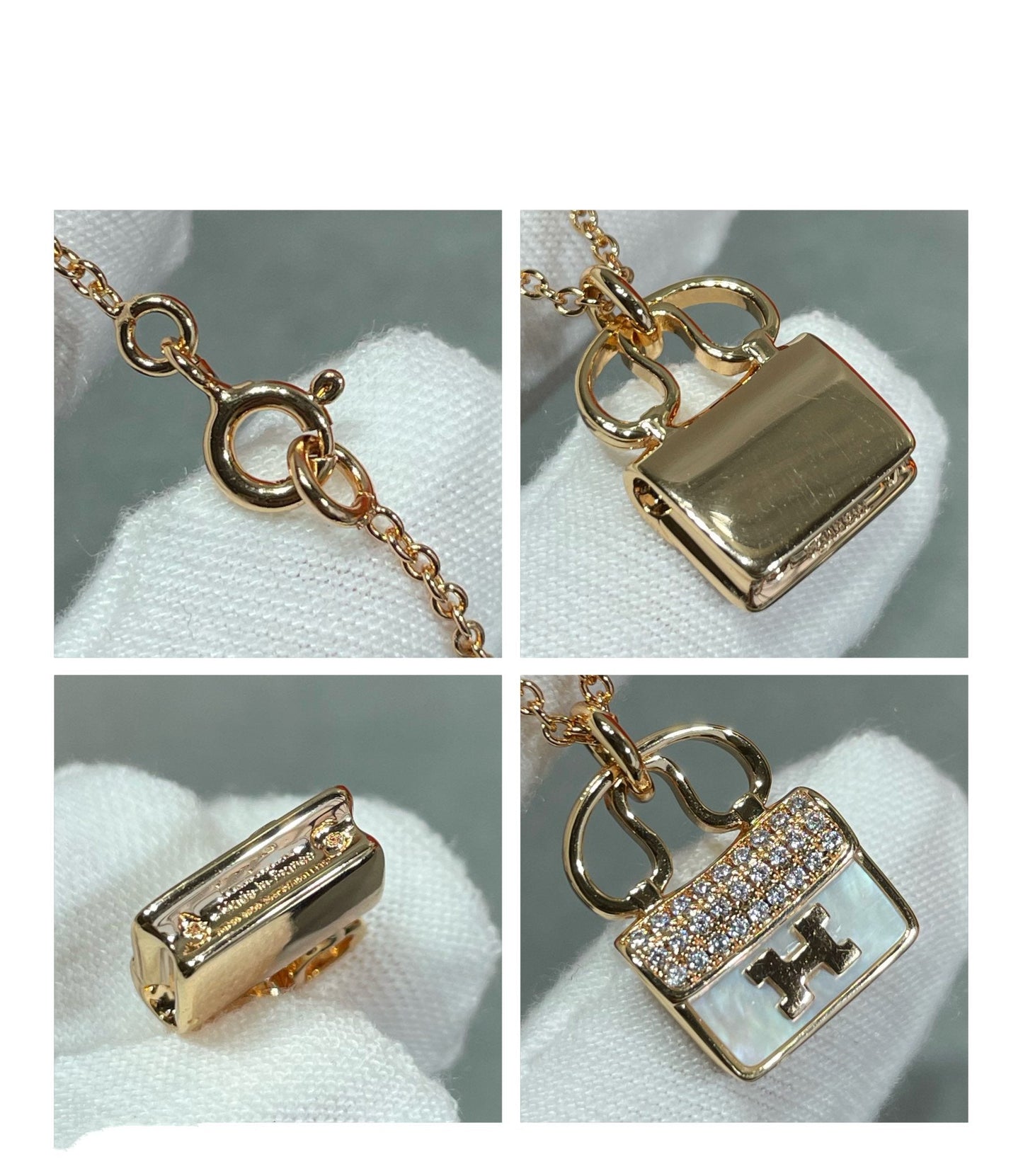 [Avelora]H CIRCE MOISSANITE PENDANT NECKLACE GOLD