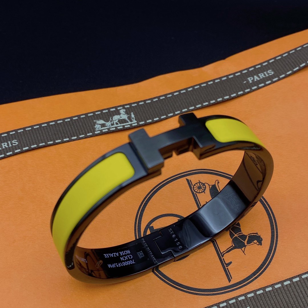 [Avelora]CLIC HM SO BLACK YELLOW BRACELET