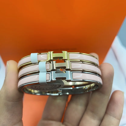 [Avelora]CLASSIC HM CLIC  PINK 8MM ENAMEL BRACELET