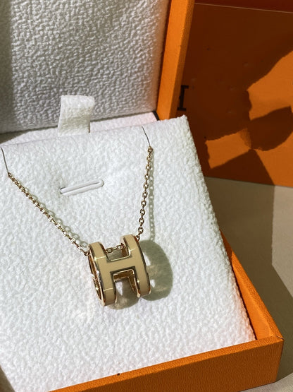 [Avelora]HM CLIC YELLOW ENAMEL GOLD NECKLACE