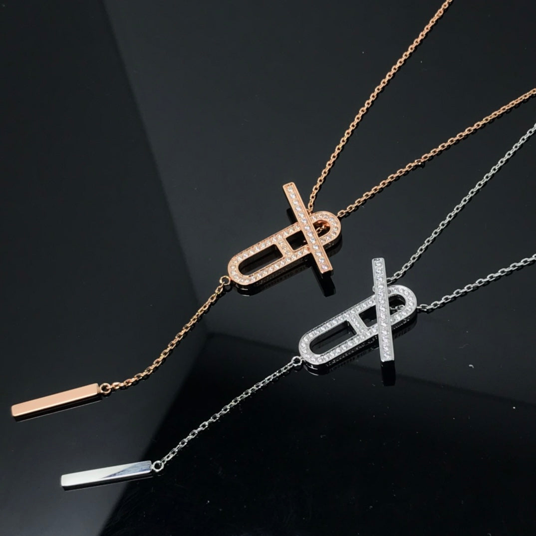 [Avelora]HM NECKLACE PLATINUM ROSE GOLD DIAMOND