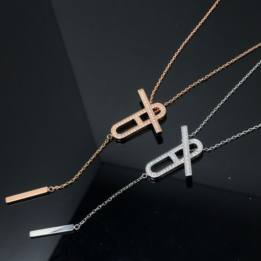 [Avelora]HM NECKLACE PLATINUM ROSE GOLD DIAMOND