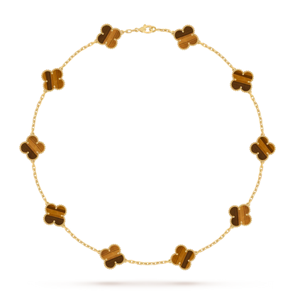 [Avelora]CLASSIC LUCKY 10-MOTIF CLOVER NECKLACE GOLD COLLECTION