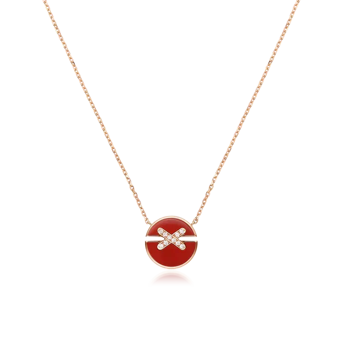 [Avelora]JEUX DE ROSE GOLD DIAMOND NECKLACE
