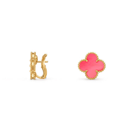 [Avelora]15MM CLOVER FLOWER STUD EARRINGS GOLD COLLECTION