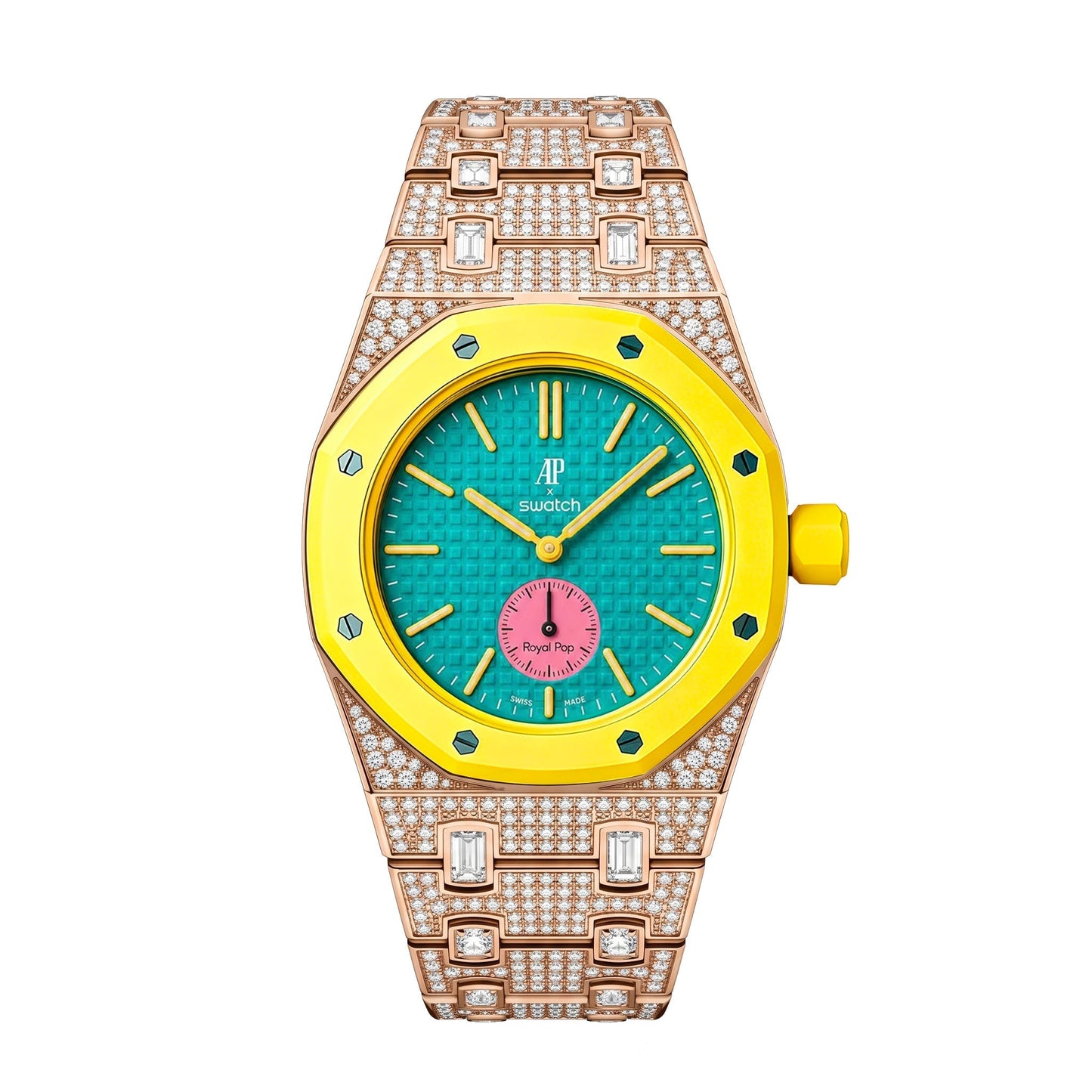 [Avelora]Royal Oak Pop Exclusive Bioceramic Case & Bioceramic Strap Full Diamond