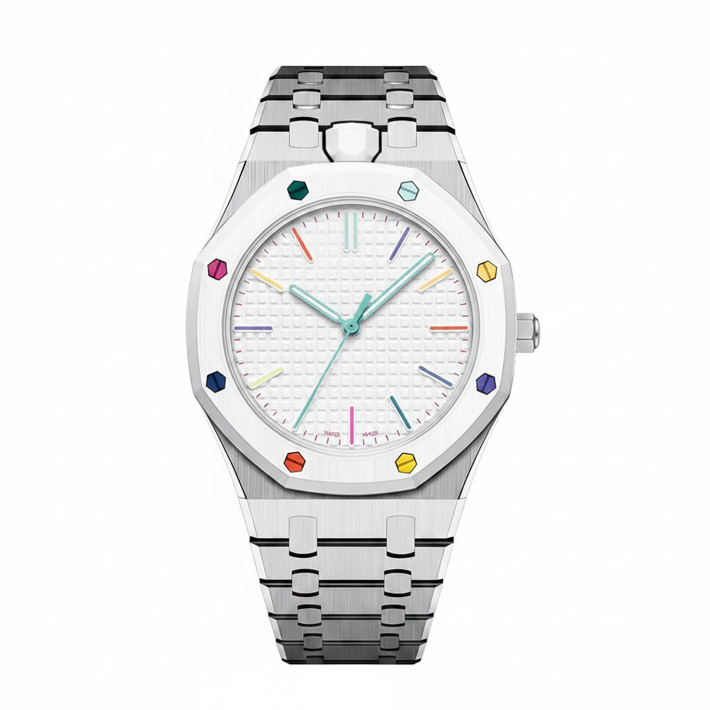 [Avelora]OAK POP EXCLUSIVE SILVER STEEL STRAP
