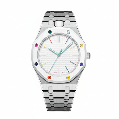 [Avelora]OAK POP EXCLUSIVE SILVER STEEL STRAP