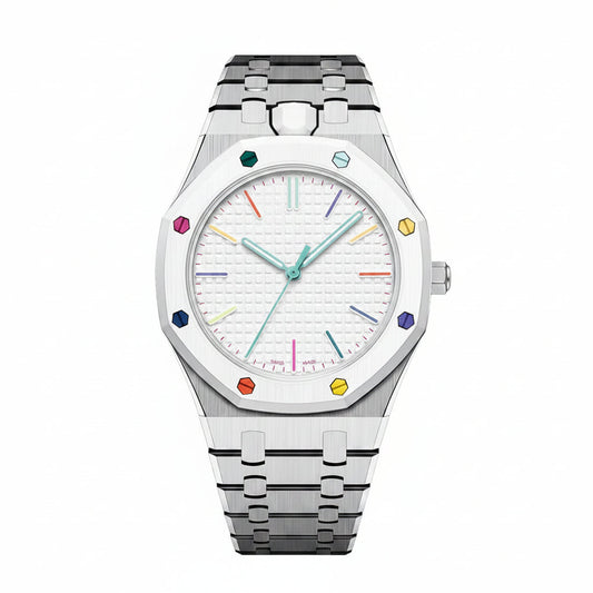 [Avelora]OAK POP EXCLUSIVE SILVER STEEL STRAP