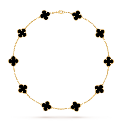 [Avelora]CLASSIC LUCKY 10-MOTIF CLOVER NECKLACE GOLD COLLECTION