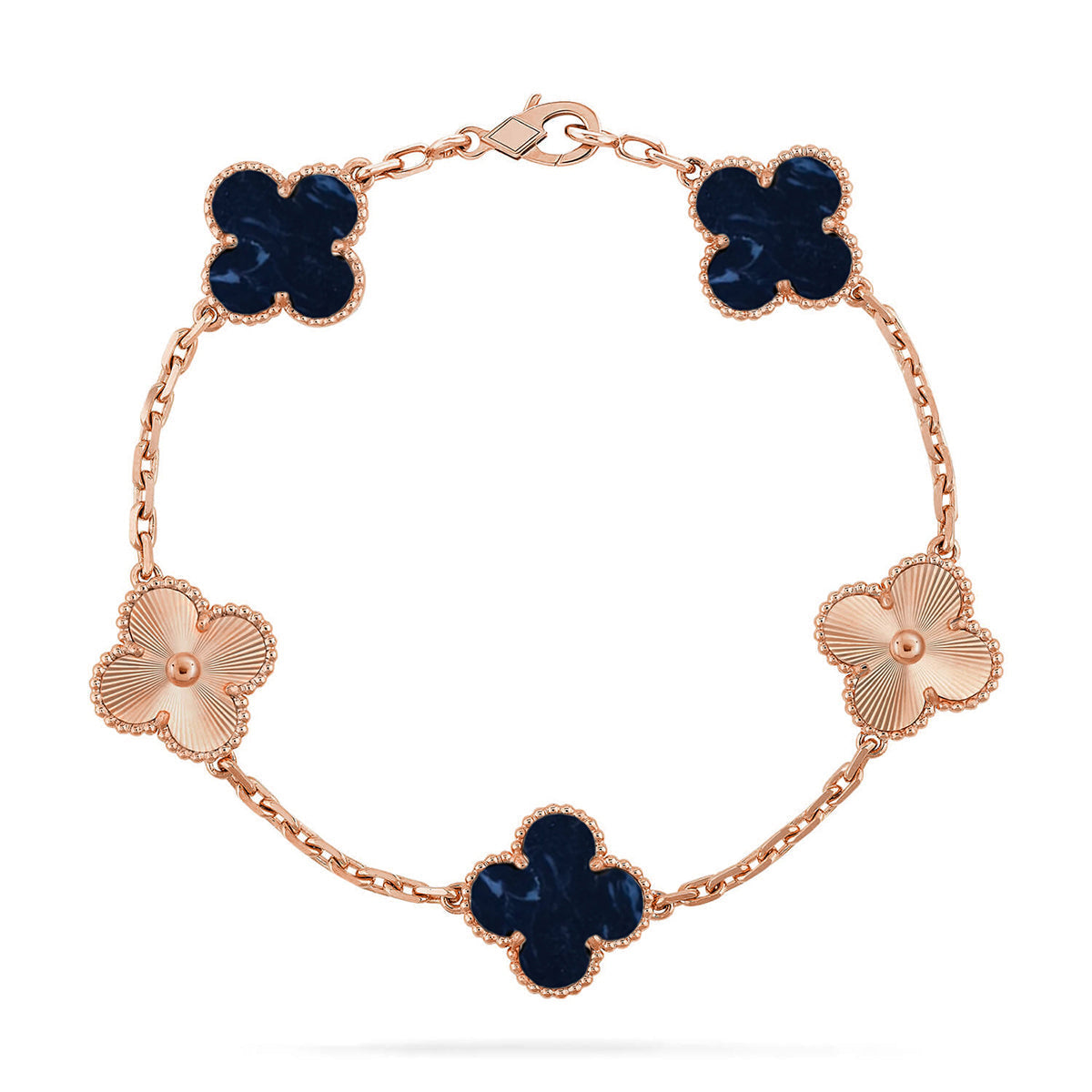 [Avelora]LUCKY CLOVER 5-MOTIF BRACELET - PIETERSITE COLLECTION