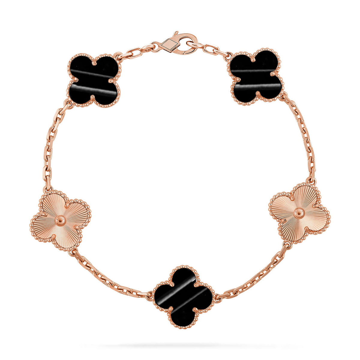 [Avelora]LUCKY CLOVER 5-MOTIF BRACELET - PULSE STONE COLLECTION