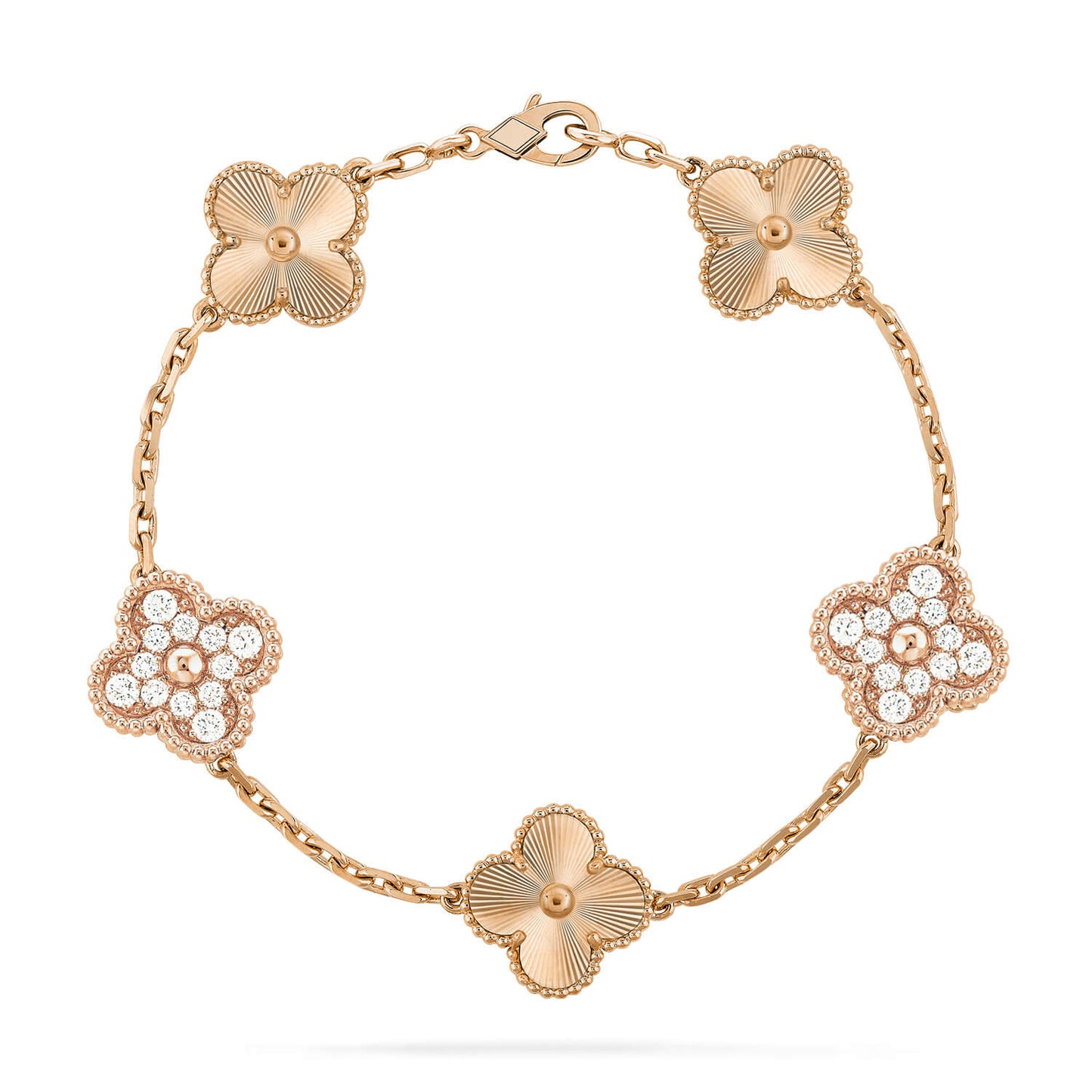 [Avelora]LUCKY CLOVER 5-MOTIF BRACELET - LASER COLLECTION