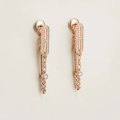 [Avelora]CHAINE CHAOS DIAMOND DROP EARRINGS