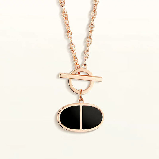 [Avelora]CHAINE VERSO BLACK CERAMIC NECKLACE
