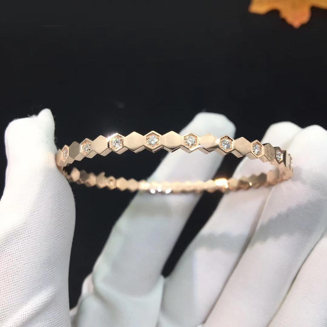 [Avelora]BEE LOVE ROSE GOLD DIAMOND BRACELET