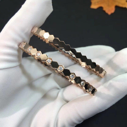 [Avelora]BEE LOVE ROSE GOLD DIAMOND BRACELET
