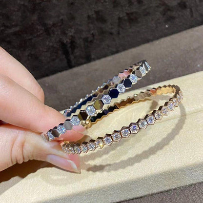 [Avelora]BEE LOVE GOLD BRACELET FULL DIAMOND