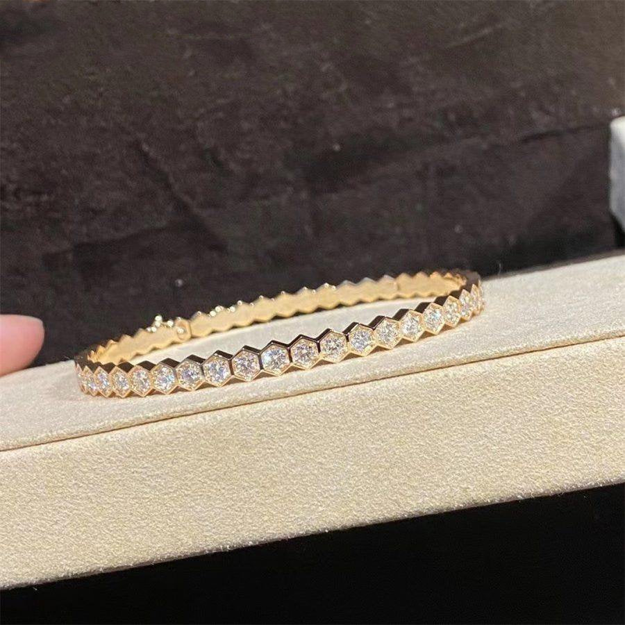 [Avelora]BEE LOVE GOLD BRACELET FULL DIAMOND