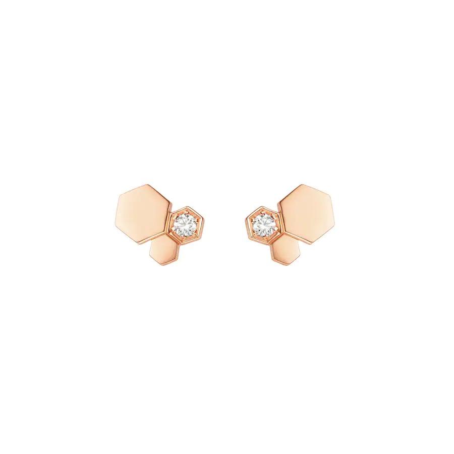[Avelora]BEE LOVE ROSE GOLD DIAMOND EARRINGS