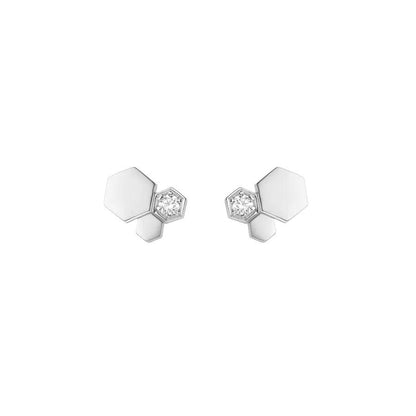 [Avelora]BEE LOVE SILVER DIAMOND EARRINGS