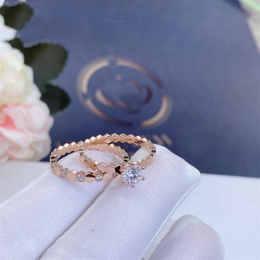 [Avelora]BEE LOVE RING ROSE GOLD 1 DIAMOND