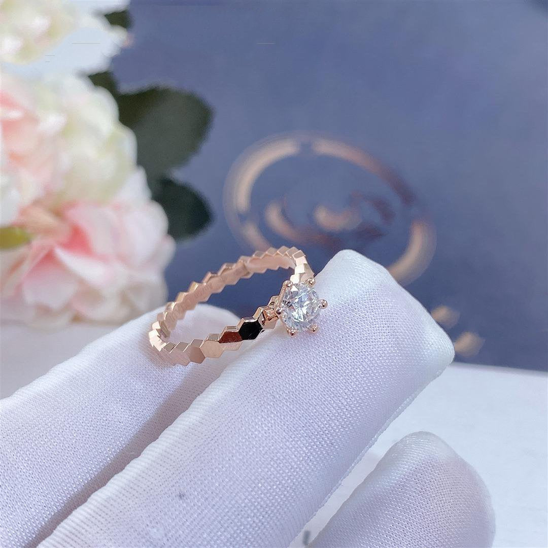 [Avelora]BEE LOVE RING ROSE GOLD 1 DIAMOND