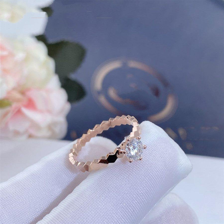 [Avelora]BEE LOVE RING ROSE GOLD 1 DIAMOND