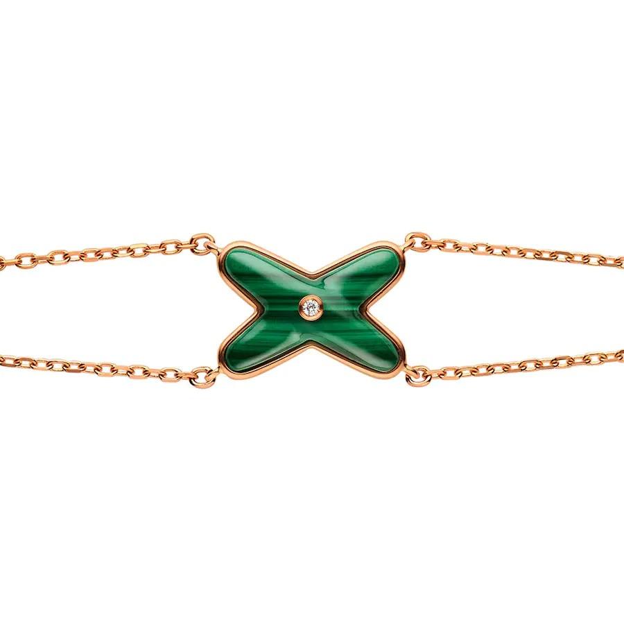 [Avelora]JEUX BRACELET MALACHITE ROSE GOLD 1 DIAMOND