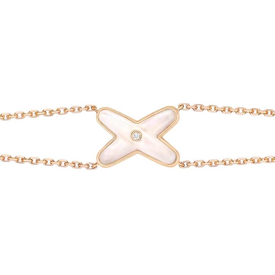 [Avelora]JEUX BRACELET WHITE MOP ROSE GOLD 1 DIAMOND
