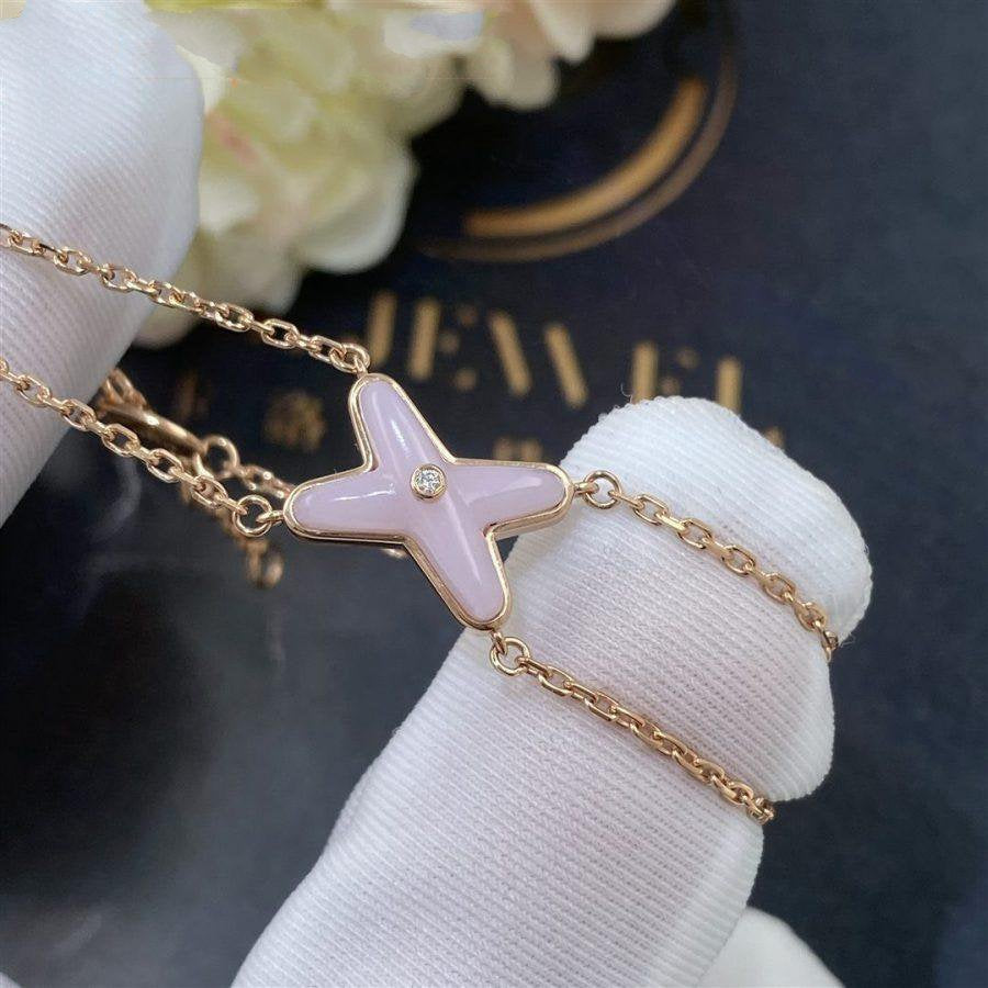 [Avelora]JEUX BRACELET PINK MOP ROSE GOLD 1 DIAMOND