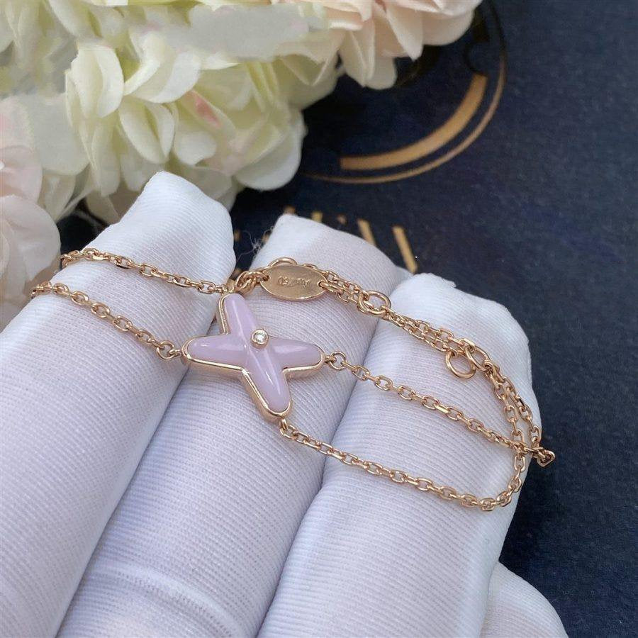 [Avelora]JEUX BRACELET PINK MOP ROSE GOLD 1 DIAMOND