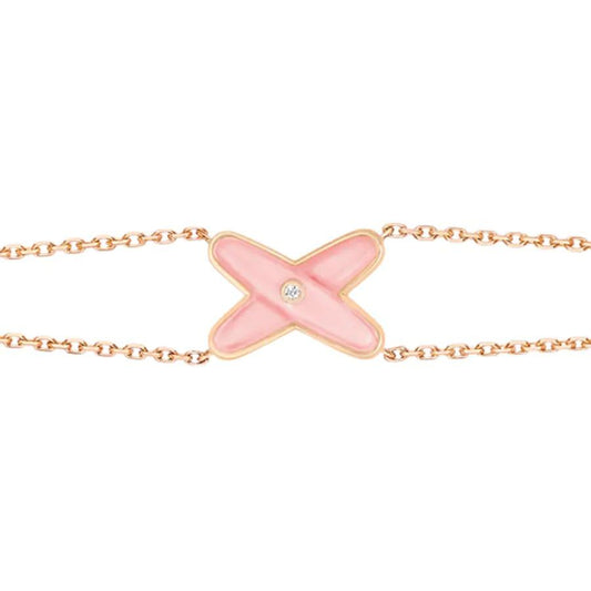 [Avelora]JEUX BRACELET PINK MOP ROSE GOLD 1 DIAMOND
