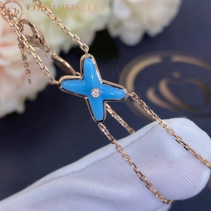[Avelora]JEUX BRACELET TURQUOISE ROSE GOLD 1 DIAMOND
