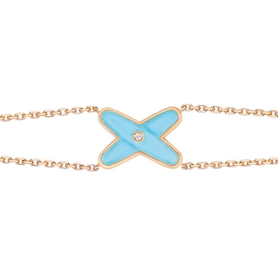 [Avelora]JEUX BRACELET TURQUOISE ROSE GOLD 1 DIAMOND