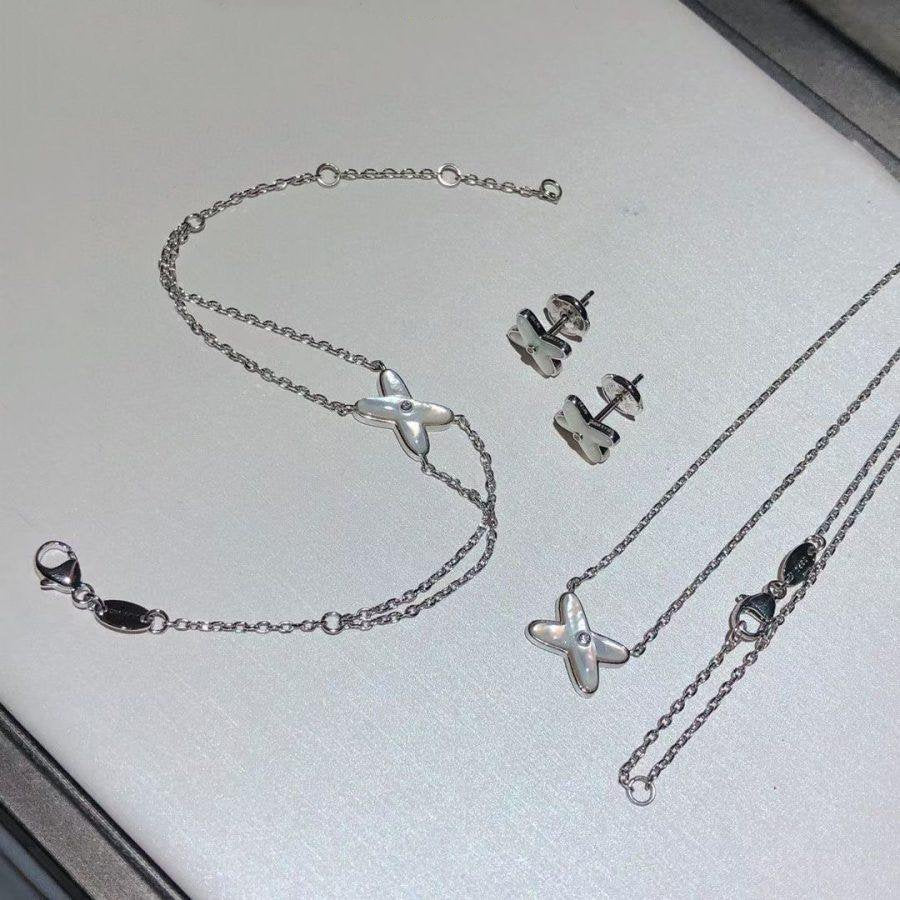 [Avelora]JEUX BRACELET WHITE MOP SILVER 1 DIAMOND