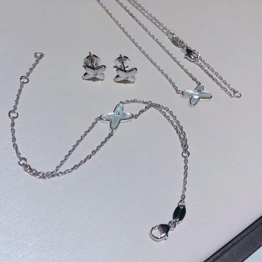 [Avelora]JEUX BRACELET WHITE MOP SILVER 1 DIAMOND