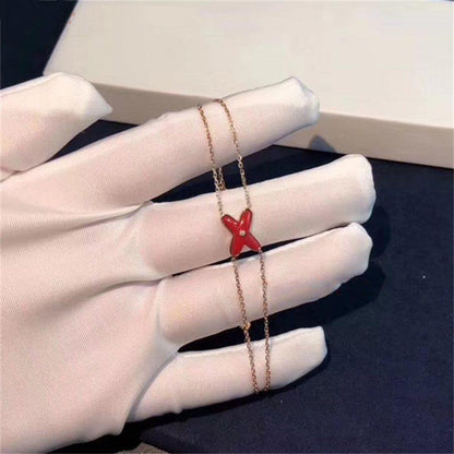 [Avelora]JEUX BRACELET CARNELIAN ROSE GOLD 1 DIAMOND