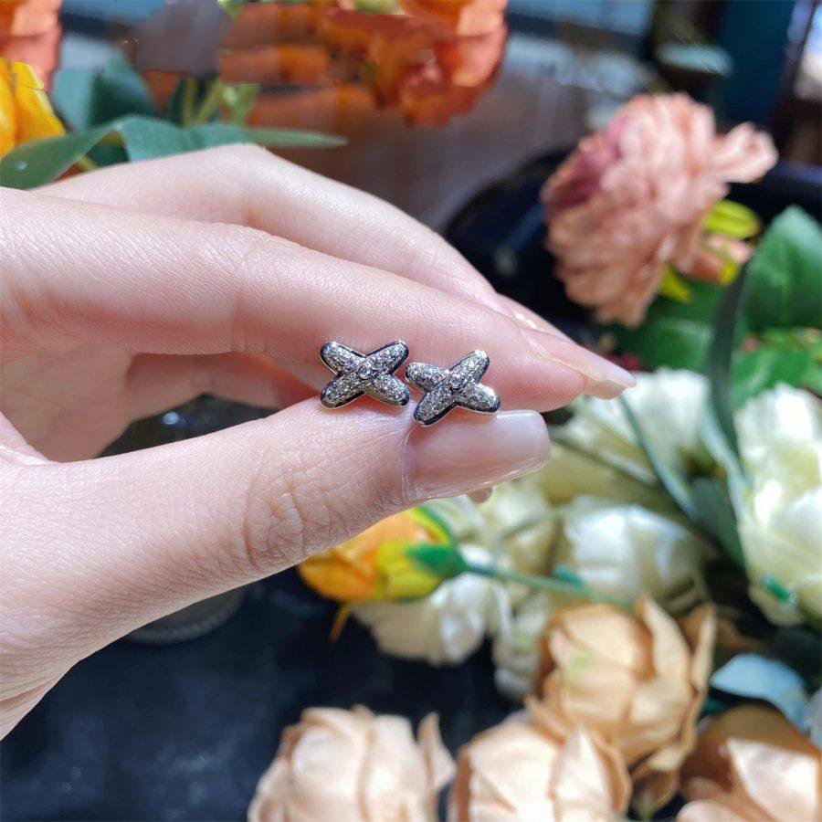 [Avelora]JEUX DE SILVER DIAMOND EARRINGS