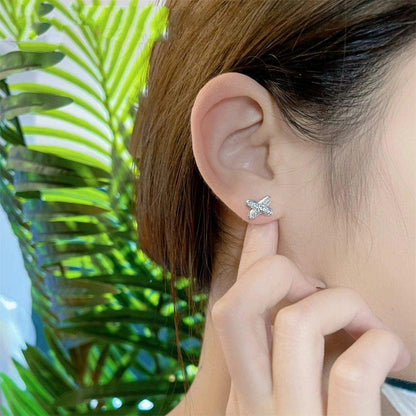[Avelora]JEUX DE SILVER DIAMOND EARRINGS