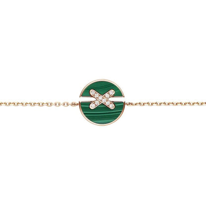 [Avelora]JEUX DE BRACELET MALACHITE ROSE GOLD DIAMONDS