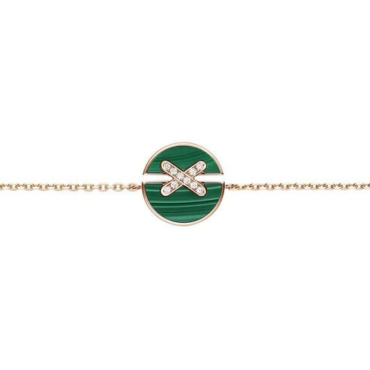 [Avelora]JEUX DE BRACELET MALACHITE ROSE GOLD DIAMONDS