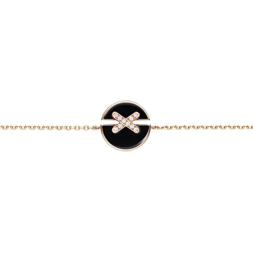 [Avelora]JEUX DE BRACELET ONYX ROSE GOLD DIAMOND