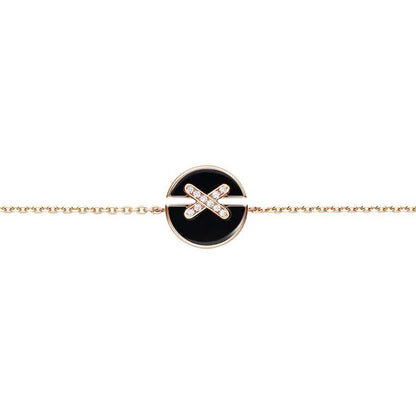 [Avelora]JEUX DE BRACELET ONYX ROSE GOLD DIAMOND