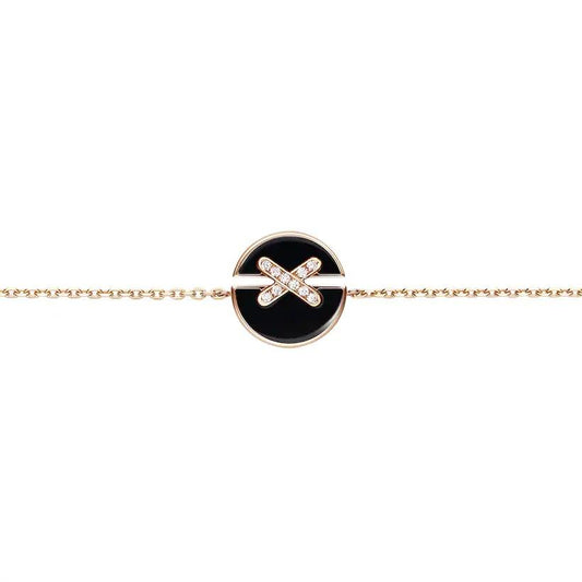 [Avelora]JEUX DE BRACELET ONYX ROSE GOLD DIAMOND