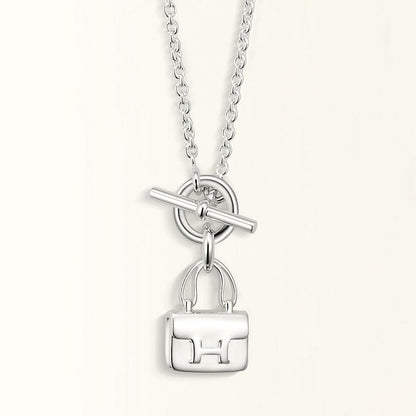 [Avelora]POP H PEDANT SILVER NECKLACE