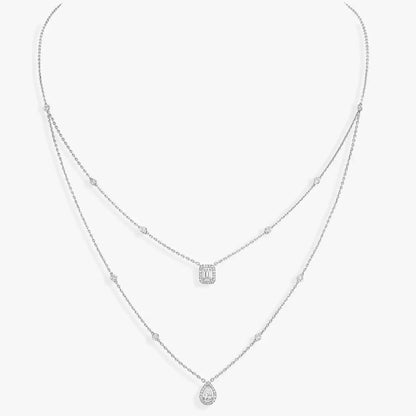 [Avelora]MY TWIN 2-ROW DIAMOND NECKLACE
